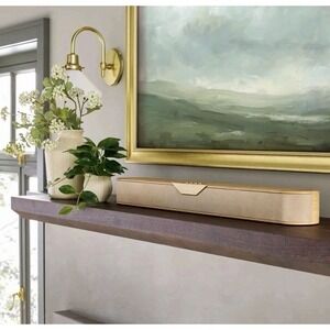 Hearth & Hand Magnolia 32" Wood/Brass Finish Dolby Digital Sound Bar Speaker NIB